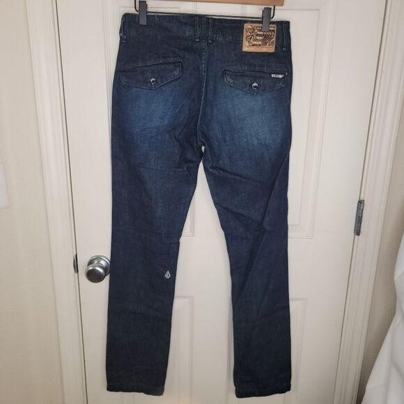 Volcom Vorta Rehto slim straight dark wash denim jeans sz 30 - Picture 7 of 9